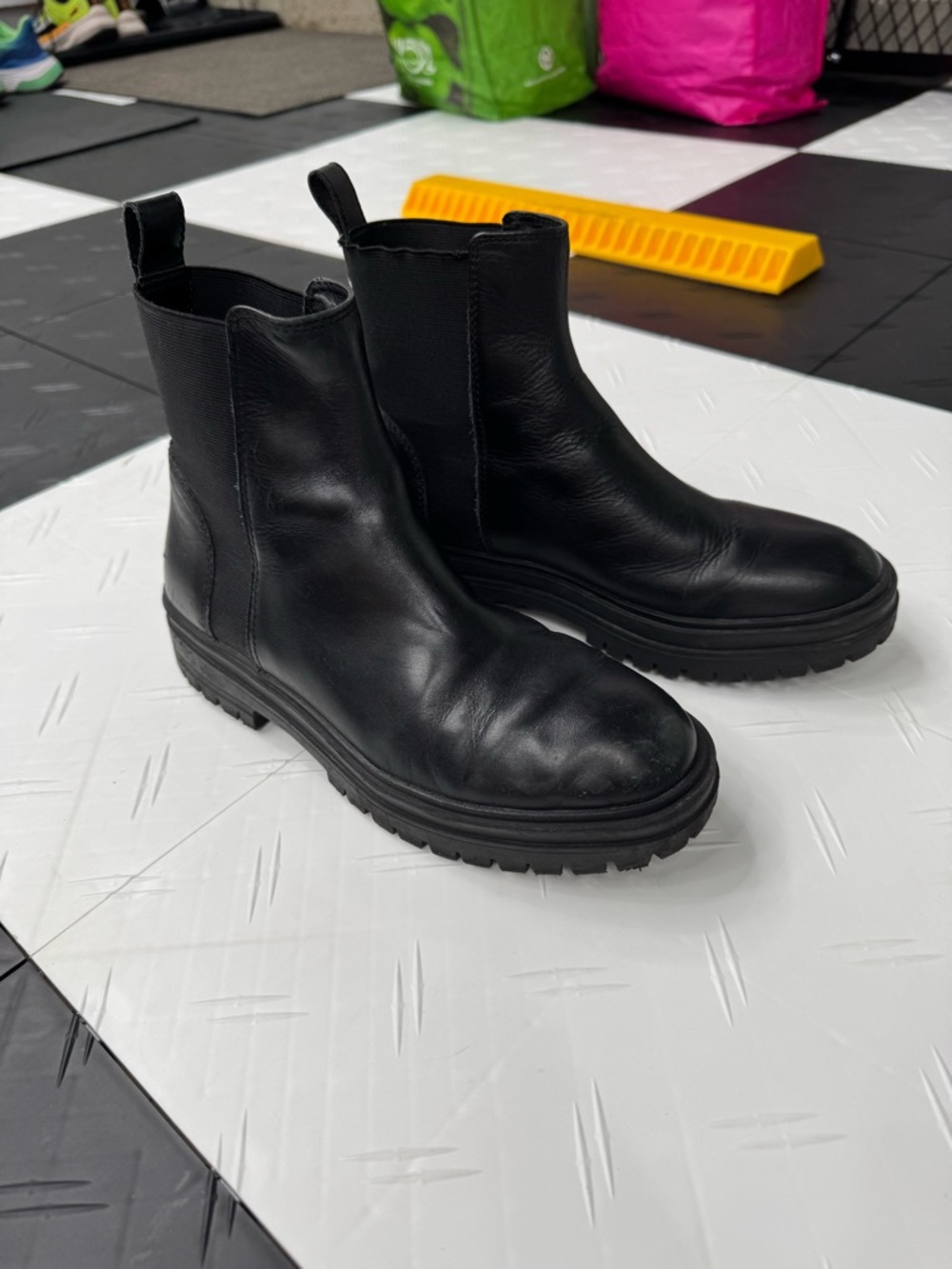 Women’s Black Chelsea Lug Boots